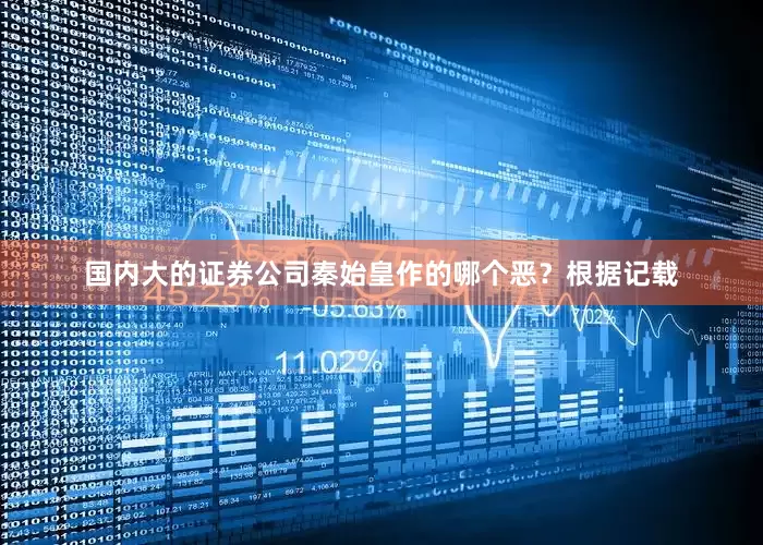 国内大的证券公司秦始皇作的哪个恶？根据记载